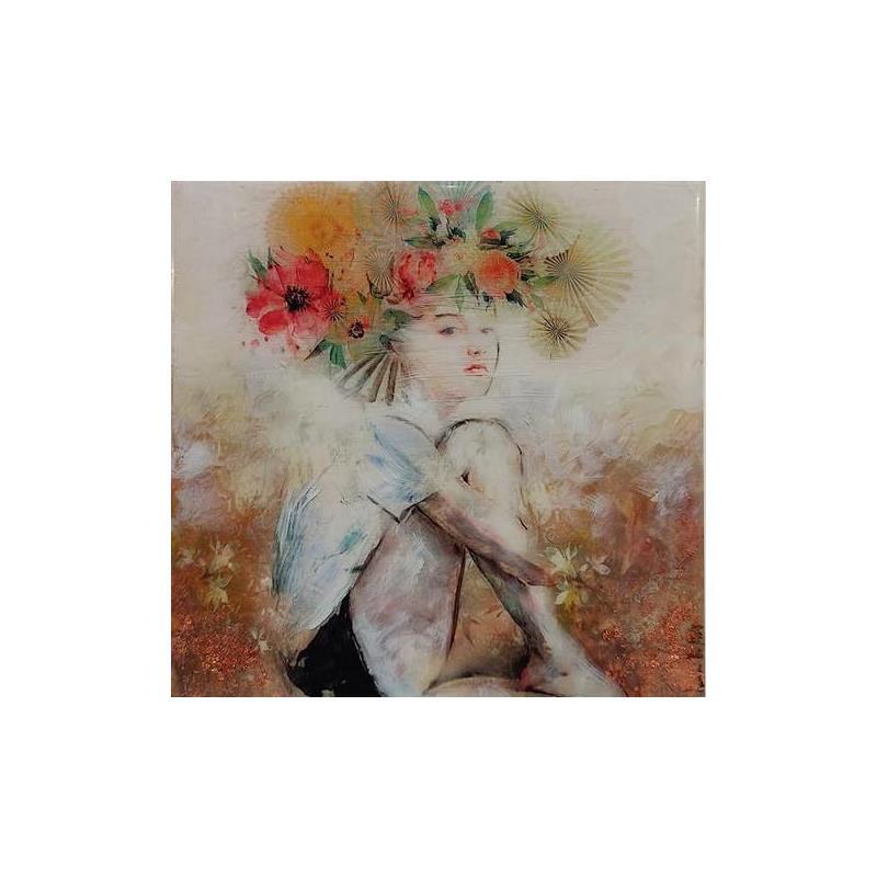 Painting Meri Sentada by Bofill Laura | Painting Figurative Portrait Acrylic Resin