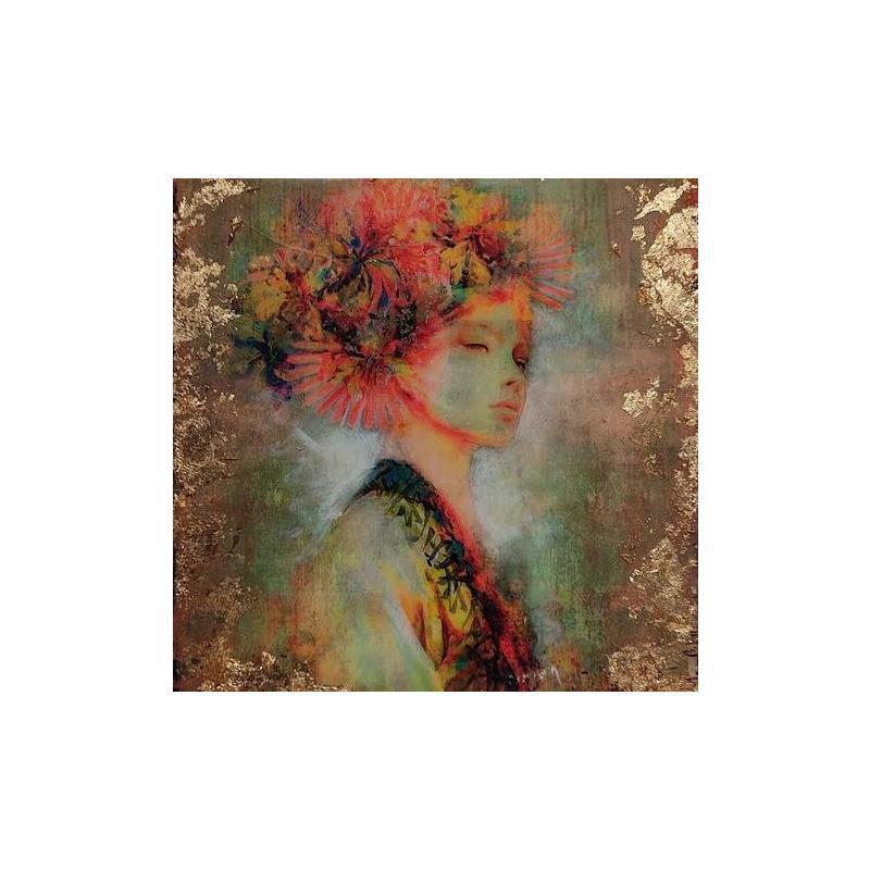 Painting Larme de Lado by Bofill Laura | Painting Figurative Portrait Acrylic Resin