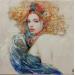 Painting Natalia de lado by Bofill Laura | Painting Figurative Portrait Acrylic Resin