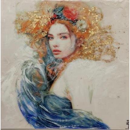 Painting Natalia de lado by Bofill Laura | Painting Figurative Acrylic, Resin Portrait