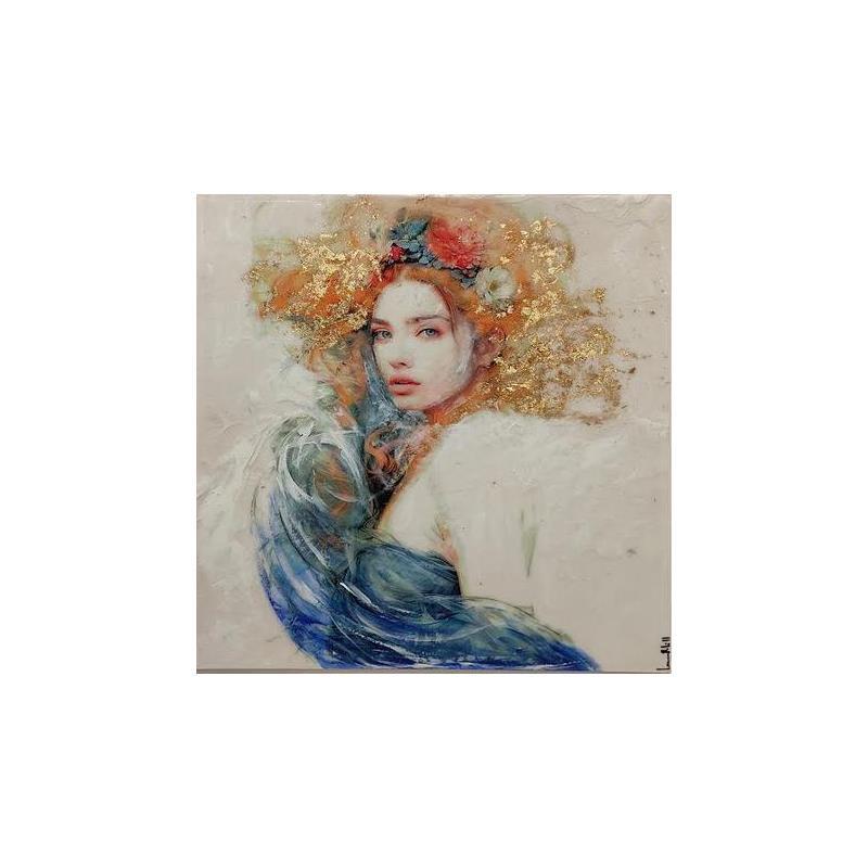 Painting Natalia de lado by Bofill Laura | Painting Figurative Portrait Acrylic Resin