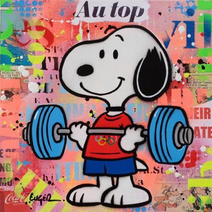 Peinture GARDER LA FORME par Euger Philippe | Tableau Pop-art Acrylique, Collage Icones Pop