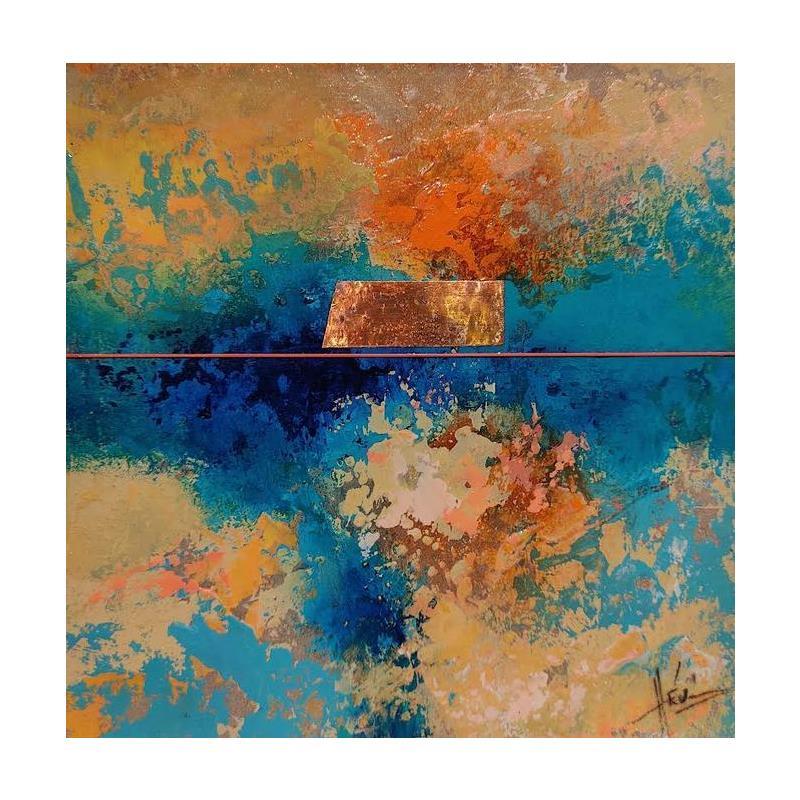 Peinture Abstraction #2653 par Hévin Christian | Tableau Abstrait Minimaliste Huile Acrylique Pastel