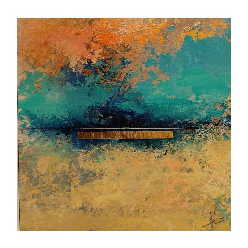 Painting Abstraction #2652 by Hévin Christian | Painting Abstract Minimalist Oil Acrylic Pastel