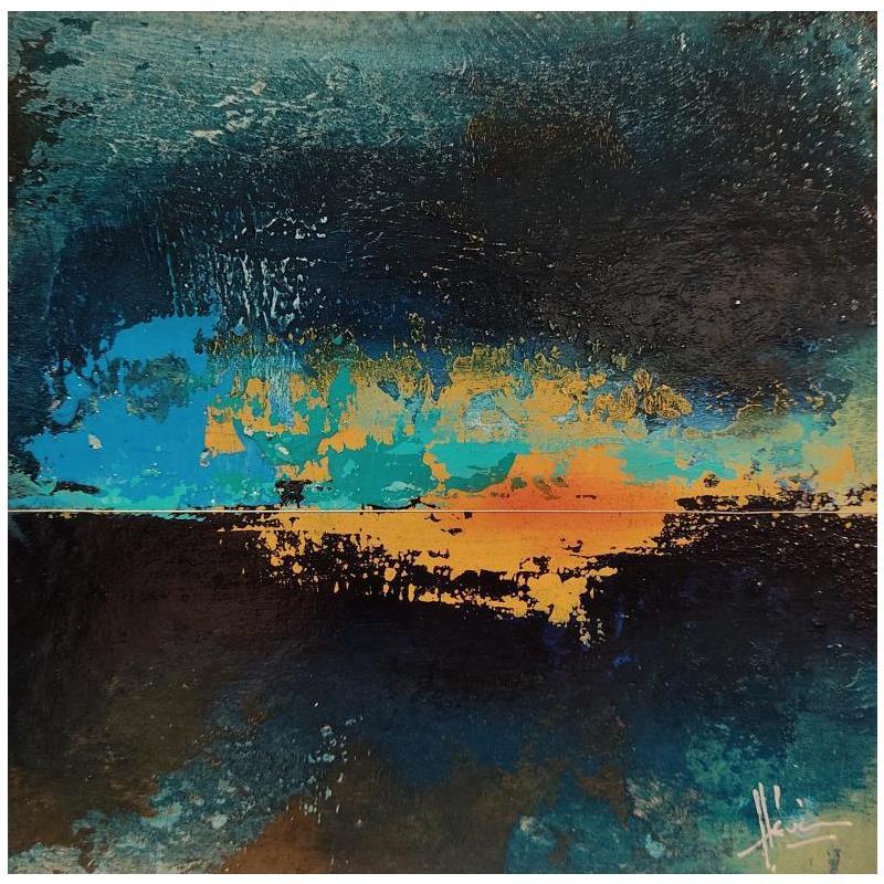 Peinture Abstraction #2654 par Hévin Christian | Tableau Abstrait Minimaliste Huile Acrylique Pastel