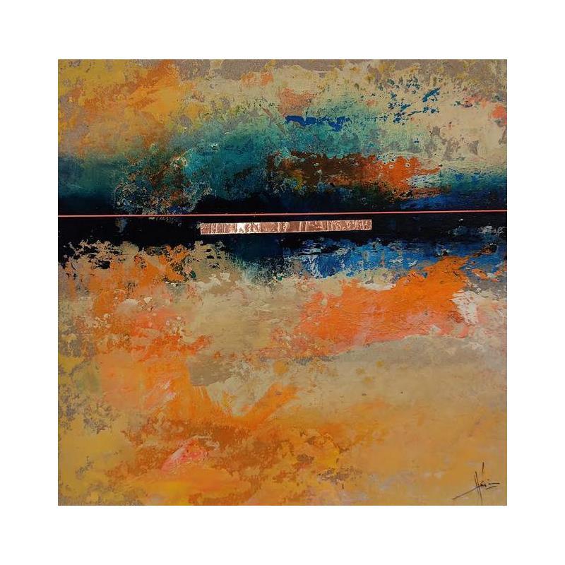 Painting Abstraction #2660 by Hévin Christian | Painting Abstract Minimalist Oil Acrylic Pastel