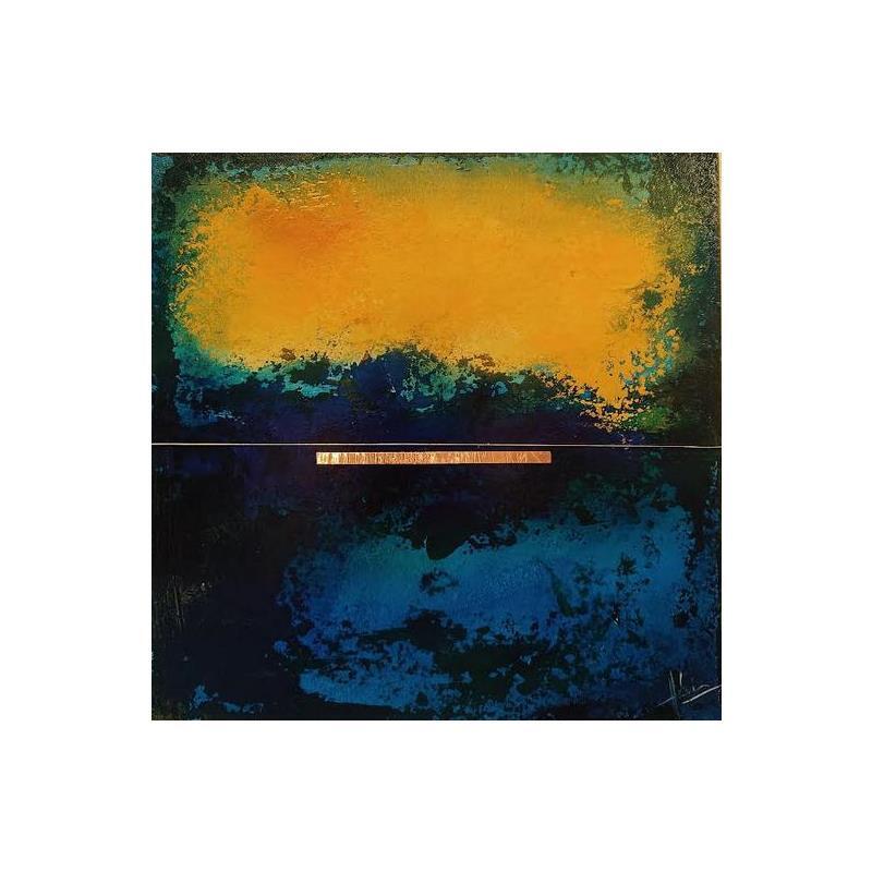 Painting Abstraction #2663 by Hévin Christian | Painting Abstract Minimalist Oil Acrylic Pastel