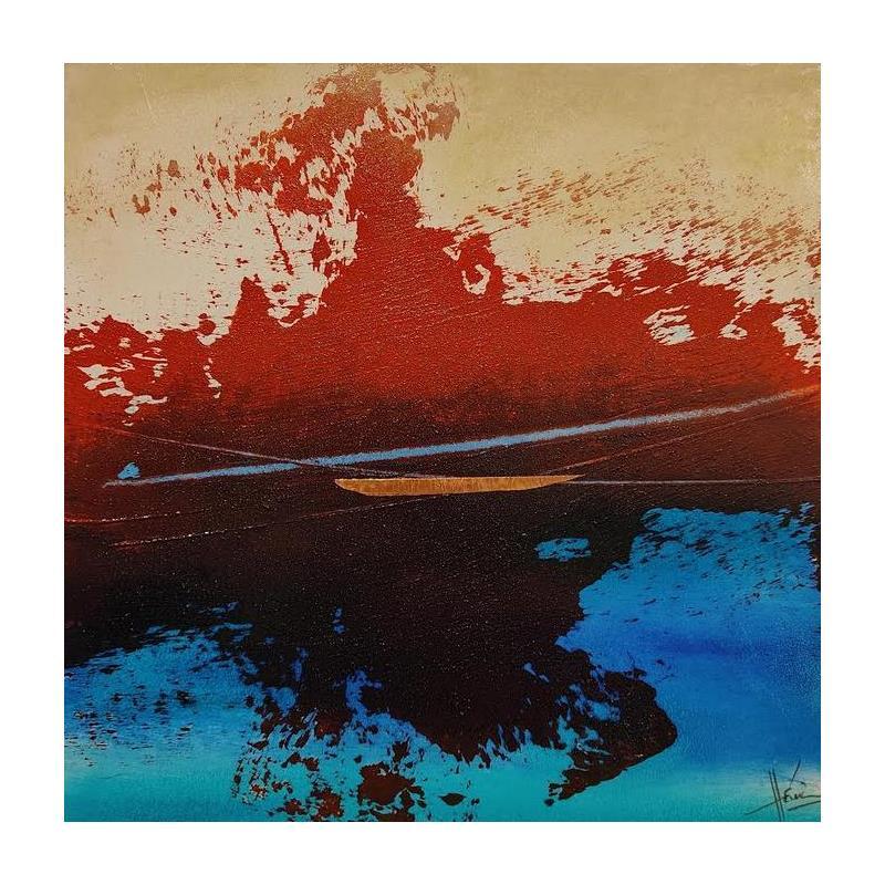 Gemälde Abstraction #2664 von Hévin Christian | Gemälde Abstrakt Minimalistisch Öl Acryl Pastell