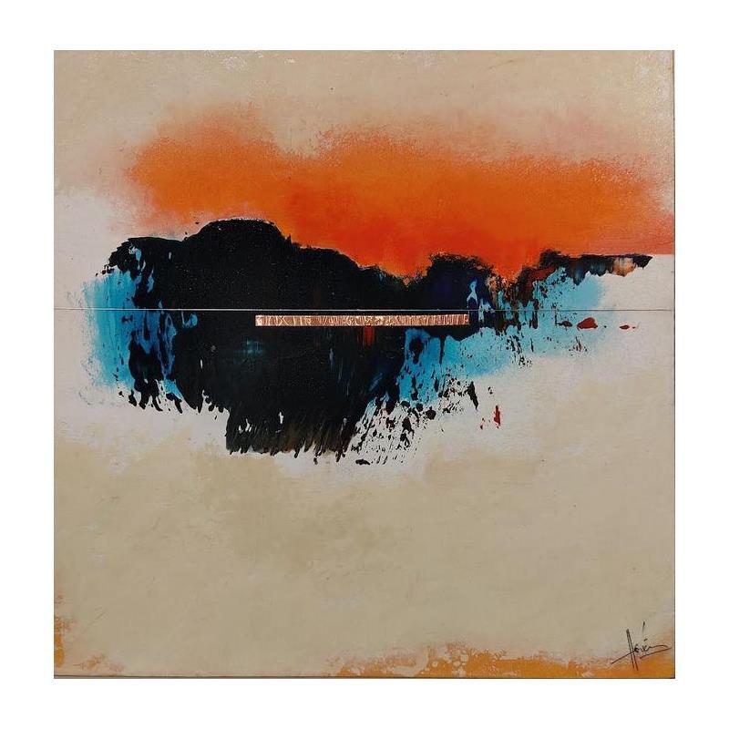 Peinture Abstraction #2665 par Hévin Christian | Tableau Abstrait Minimaliste Huile Acrylique Pastel