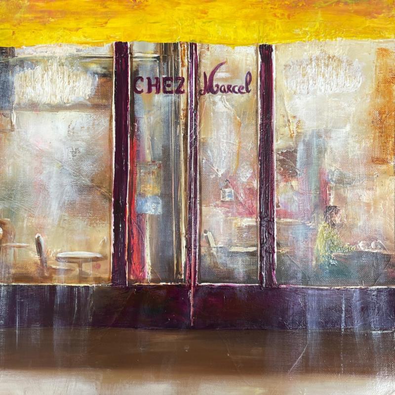 Painting Chez Marcel by Vinnie | Painting Figurative Oil