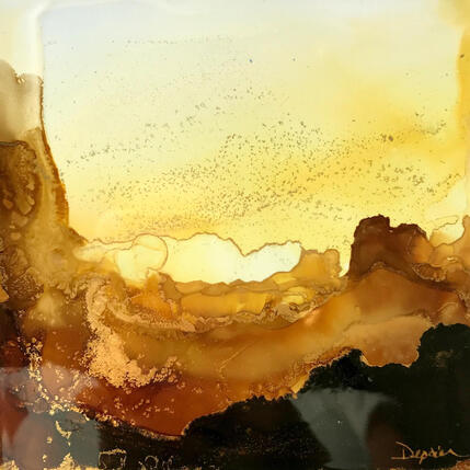 Painting 1041 Poésie Minérale by Depaire Silvia | Painting Abstract Ink Landscapes, Minimalist