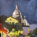 Pintura Montmartre La Nuit por Brooksby | Pintura Impressionism Paisajes Aceite