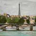 Pintura Le Pont des Arts por Brooksby | Pintura Impressionism Paisajes Aceite