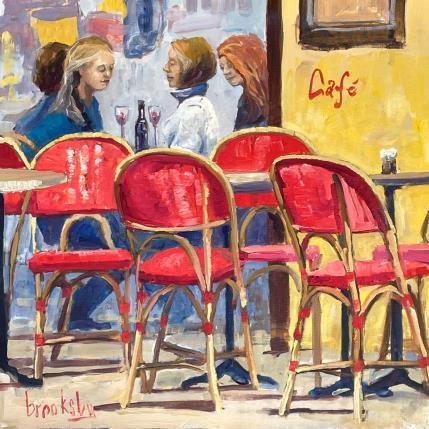 Painting Bistrot du Peintre - Paris by Brooksby | Painting Figurative Oil Landscapes, Life style, Urban