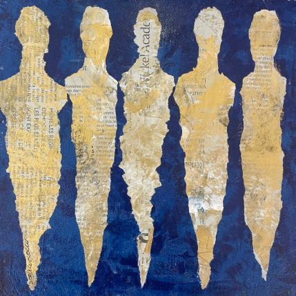 Peinture Les guardians des songes par Rocco Sophie | Tableau Art Singulier Acrylique, Collage, Sable