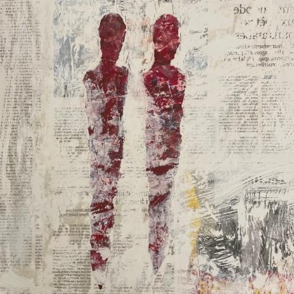 Peinture L'union par Rocco Sophie | Tableau Art Singulier Acrylique, Collage, Sable