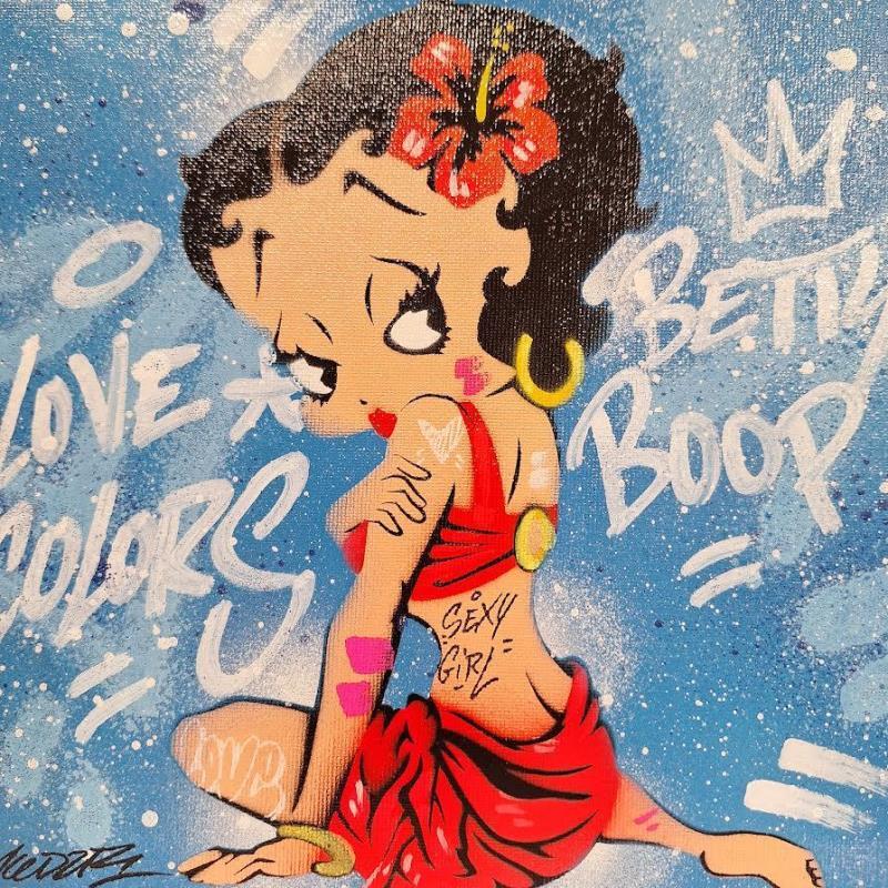 Painting Betty Sunny by Lemoine Mael | Painting Pop-art Pop icons Graffiti Acrylic