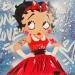 Painting Betty Boop by Lemoine Mael | Painting Pop-art Pop icons Graffiti Acrylic