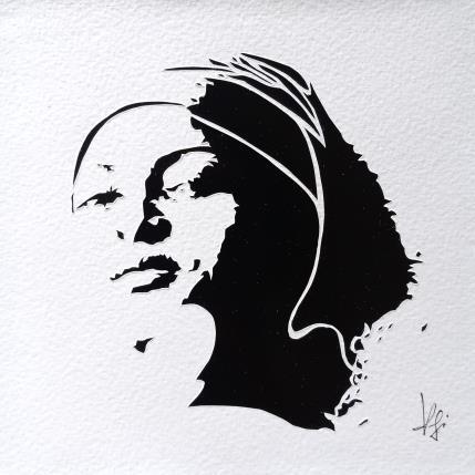 Painting INCONSTANTE by Louafi Valentine | Painting Figurative Paper Portrait