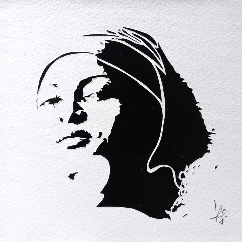 Painting INCONSTANTE by Louafi Valentine | Painting Figurative Portrait Paper