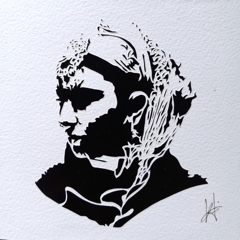 Pintura VAGABONDE por Louafi Valentine | Pintura Figurativo Retrato Papel