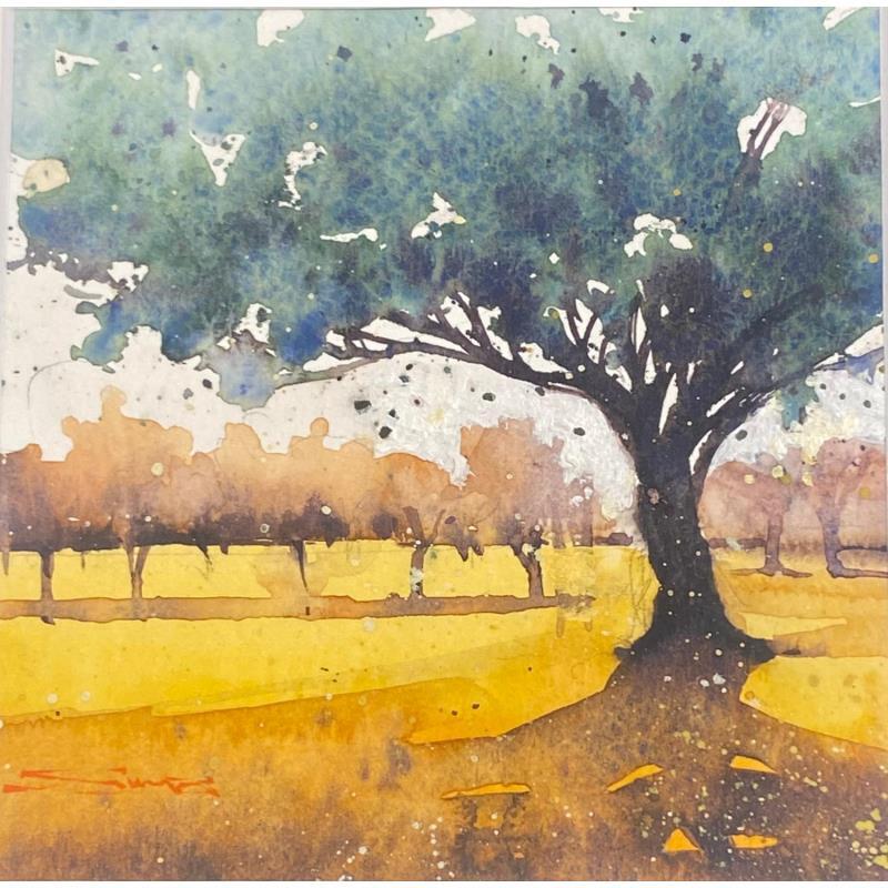 Pintura The Natural Affair por Dandapat Swarup | Pintura Figurativo Urbano Acuarela