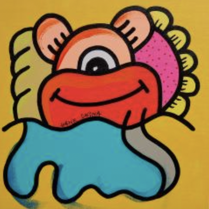 Painting Buko one by Hank China | Painting Pop-art Acrylic, Posca