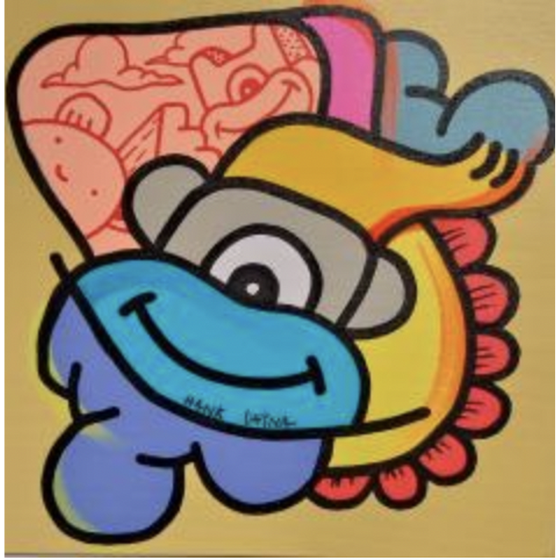 Painting Buko three by Hank China | Painting Pop-art Acrylic Posca