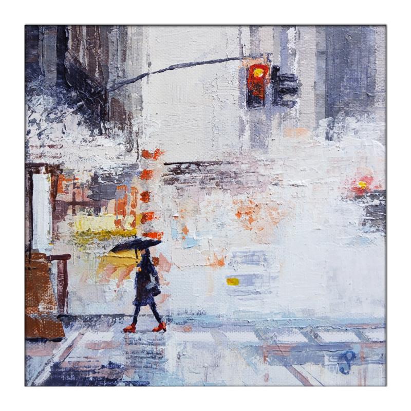 Pintura NY steam por Poumès Jérôme | Pintura Figurativo Urbano Acrílico