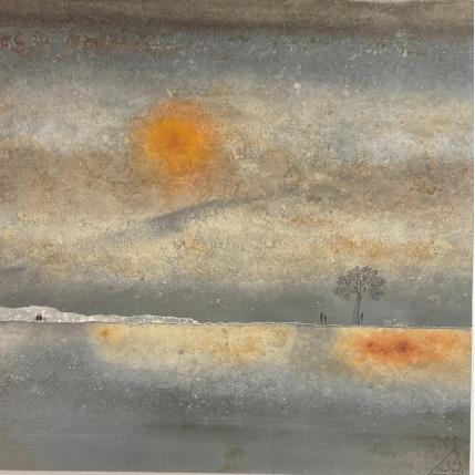 Painting Brigida by Manconi Gil | Painting Subject matter Metal, Upcycling Landscapes