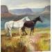 Peinture Melody of the Wild Steppe par Bond Tetiana | Tableau Figuratif Paysages Animaux Huile