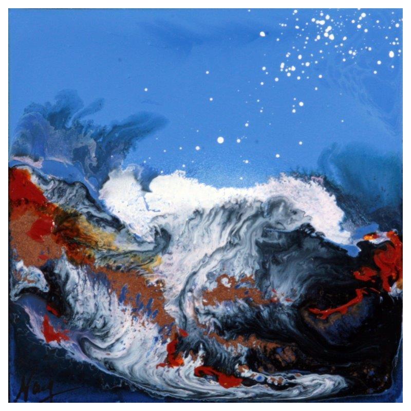 Painting C 2844 by Naen | Painting Abstract Acrylic Ink