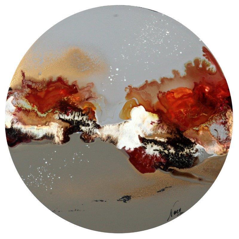 Peinture C 2807 par Naen | Tableau Abstrait Acrylique Encre