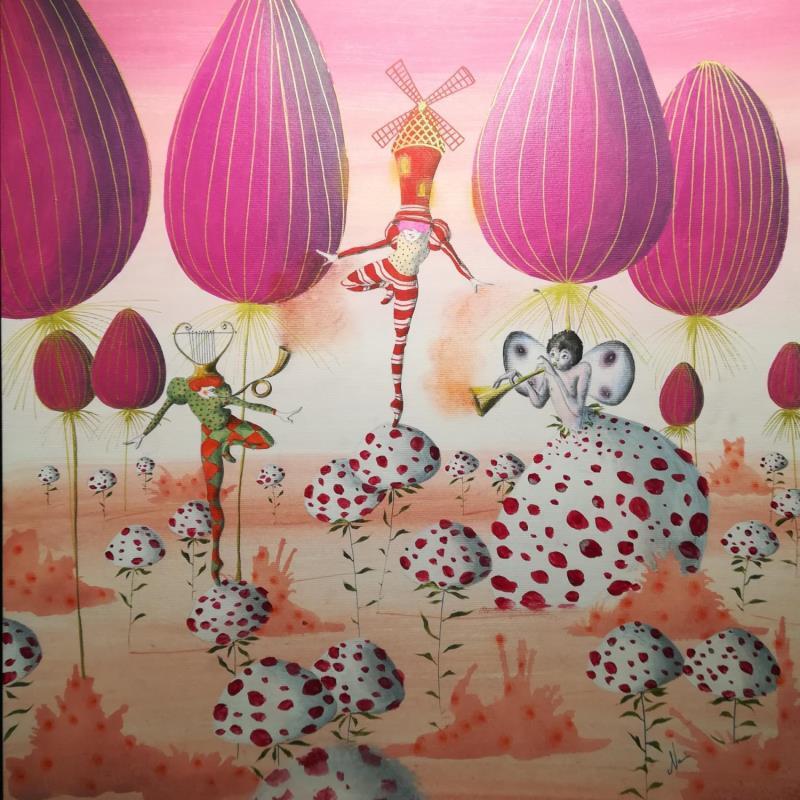 Peinture Qualsiasi cosa accada c'è sempre Parigi par Nai | Tableau Surréalisme Musique Cinéma Nature Acrylique Collage