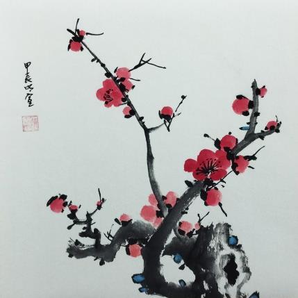 Painting Red blossom 2 by Du Mingxuan | Painting Figurative Ink, Watercolor Nature, Pop icons