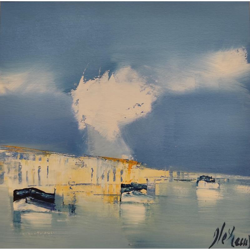 Pintura port de pêche por Héraud Alain | Pintura Figurativo Paisajes Marine Aceite