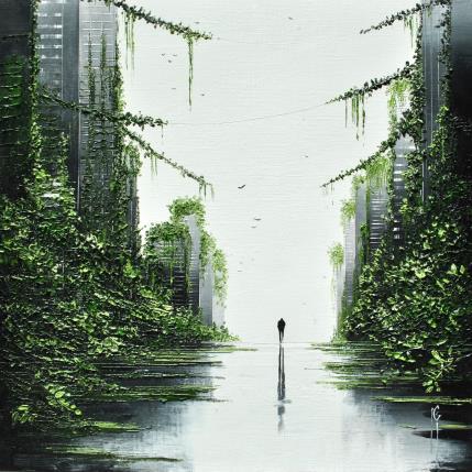 Painting Dériver parmi les oiseaux by Galloro Maurizio | Painting Figurative Oil Urban