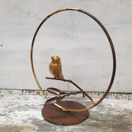 Sculpture oiseau sur branche 2 by Eres Nicolas | Sculpture