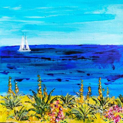 Painting Couleurs méditerranéennes by Rey Ewa | Painting Figurative Acrylic Landscapes