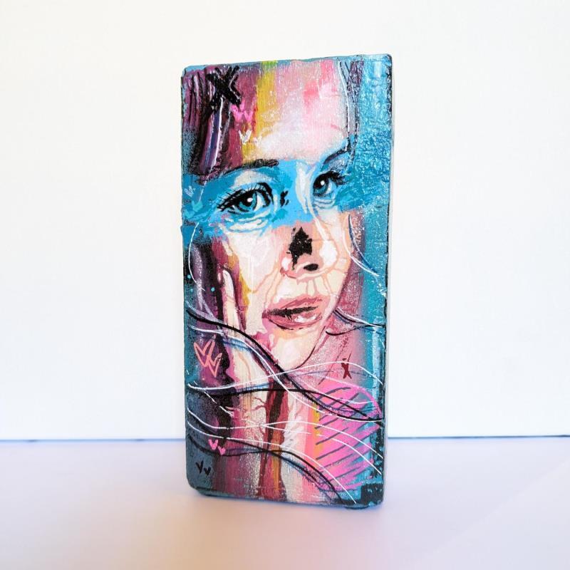 Sculpture Je rêve de paix par Sufyr | Sculpture Street Art Enfant Graffiti Posca