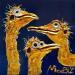 Peinture IDYLLUS par Moogly | Tableau Art Singulier Animaux Acrylique Résine Pigments