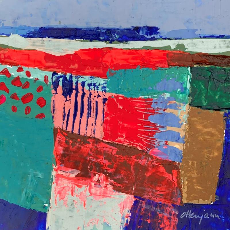 Painting Au milieu du paysage  by Ottenjann Andrea | Painting Abstract Landscapes Acrylic