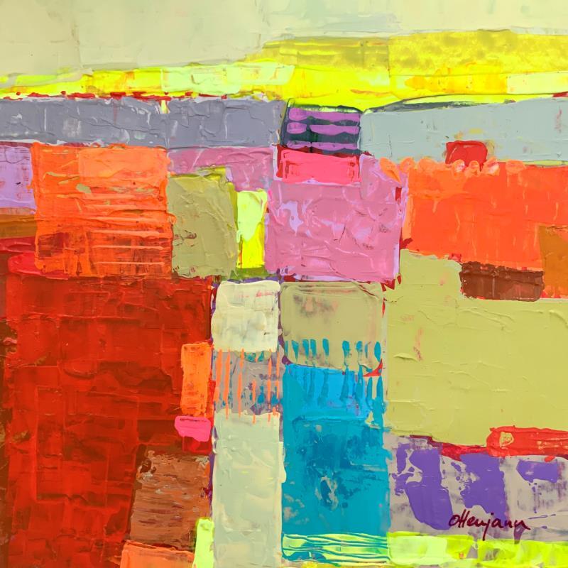 Peinture Lumière d’été par Ottenjann Andrea | Tableau Abstrait Paysages Acrylique