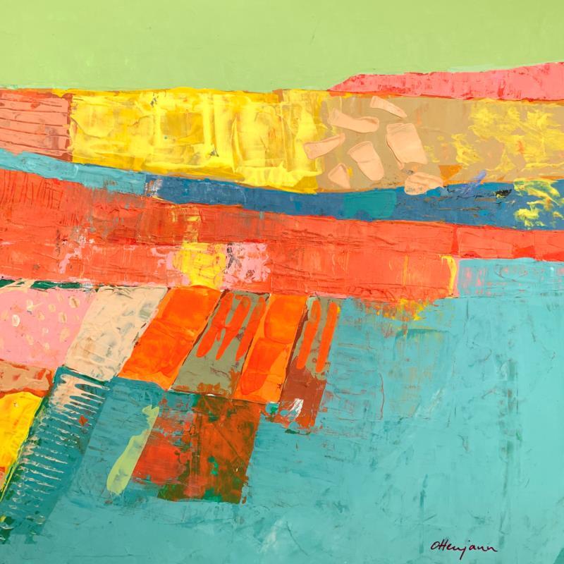 Painting Paysage de rêve by Ottenjann Andrea | Painting Abstract Landscapes Acrylic