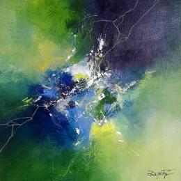 Painting Promenons nous  by Dupetitpré Roselyne | Painting Abstract Acrylic Minimalist