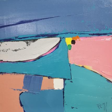 Painting vue de l'esprit by L'huillier Françis | Painting Abstract Oil Landscapes