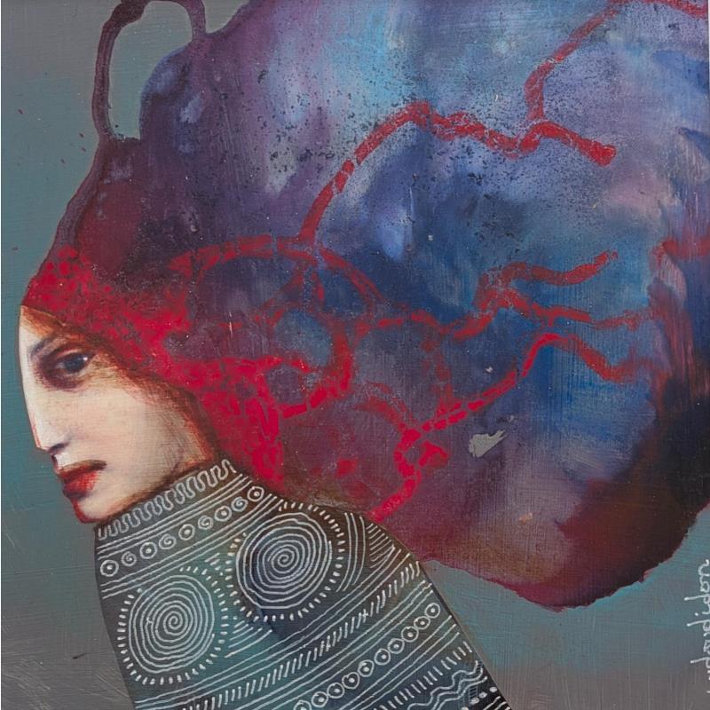 Painting Mme Hubble à 35degrès by Doudoudidon | Painting Raw art Portrait Acrylic