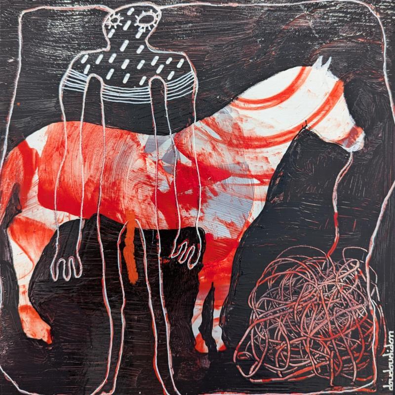 Pintura Fil en aiguille por Doudoudidon | Pintura Arte bruto Desnudo Acrílico