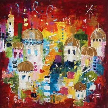 Peinture Shéhérazade par Bastide d´Izard Armelle | Tableau Abstrait Acrylique Architecture, Paysages