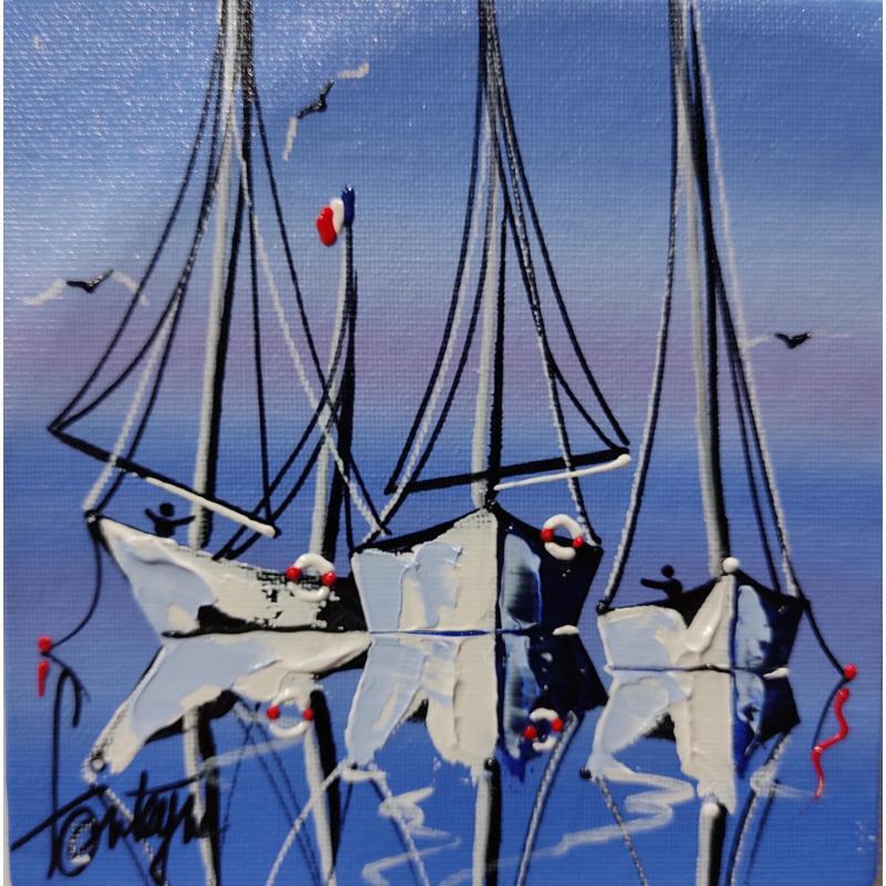 Painting Près de toi by Fonteyne David | Painting Figurative Marine Acrylic